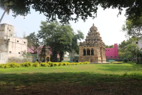 முக்தேஸ்வரர் கோயிலின் முகப்புத் தோற்றம், முக்தேஸ்வரர் கோயில், காஞ்சிபுரம், கி.பி.8-ஆம் நூற்றாண்டு