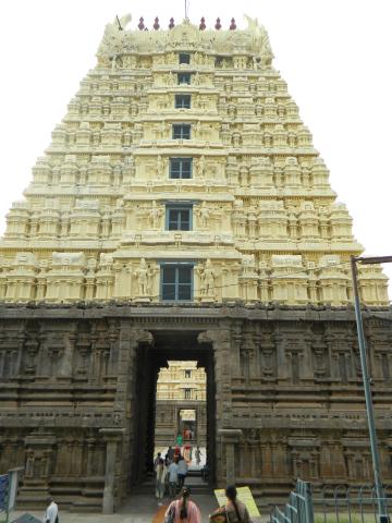 ஜலகண்டேஸ்வரர் கோயில், கோபுரத்தின் தாங்குதளம் (அதிட்டானம்), வேலூர் கோட்டை, வேலூர், கி.பி. 14-15-ஆம் நூற்றாண்டு